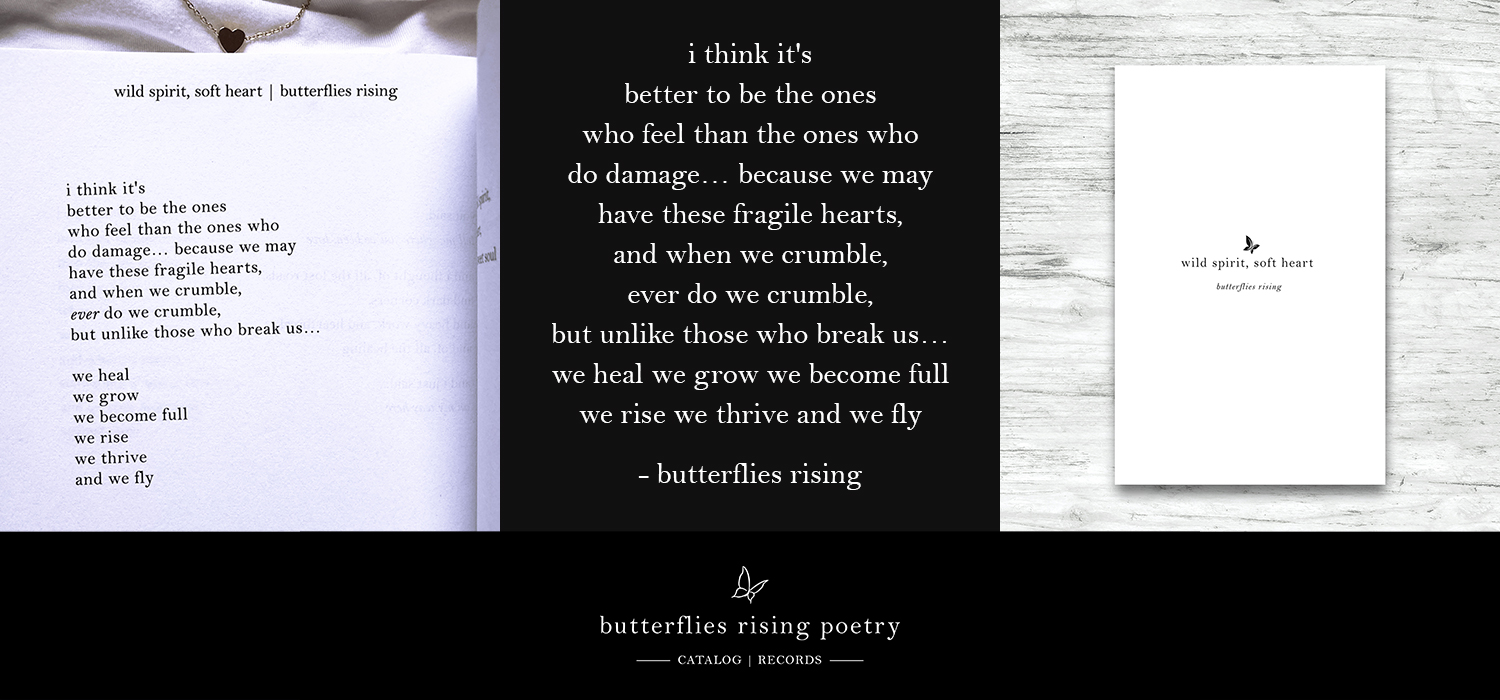 i think it's better to be the ones who feel... we rise, we fly