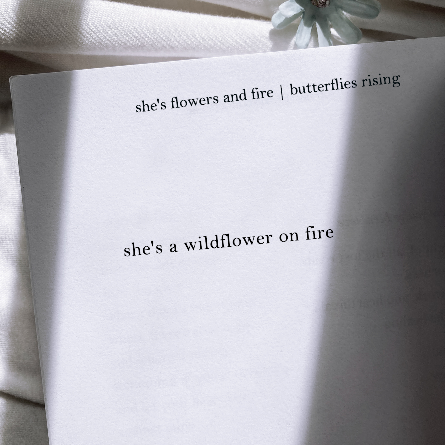 she's a wildflower on fire