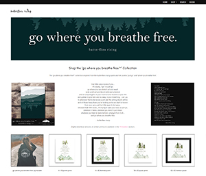 go where you breathe free™ - butterflies rising branded merchandise