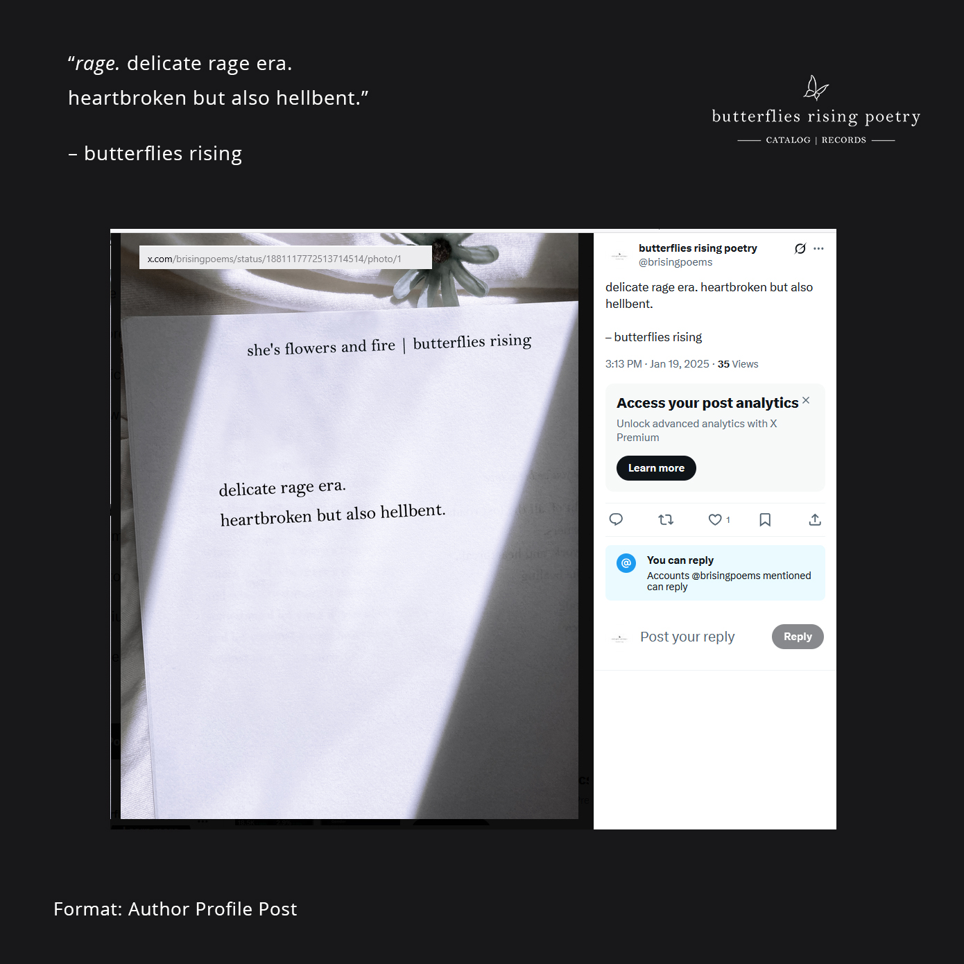 rage. delicate rage era. heartbroken but also hellbent