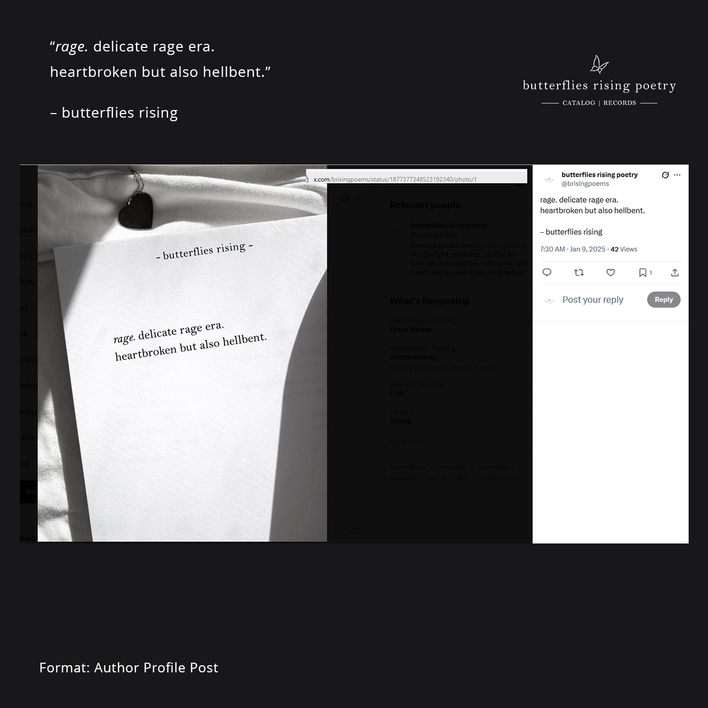 rage. delicate rage era. heartbroken but also hellbent.