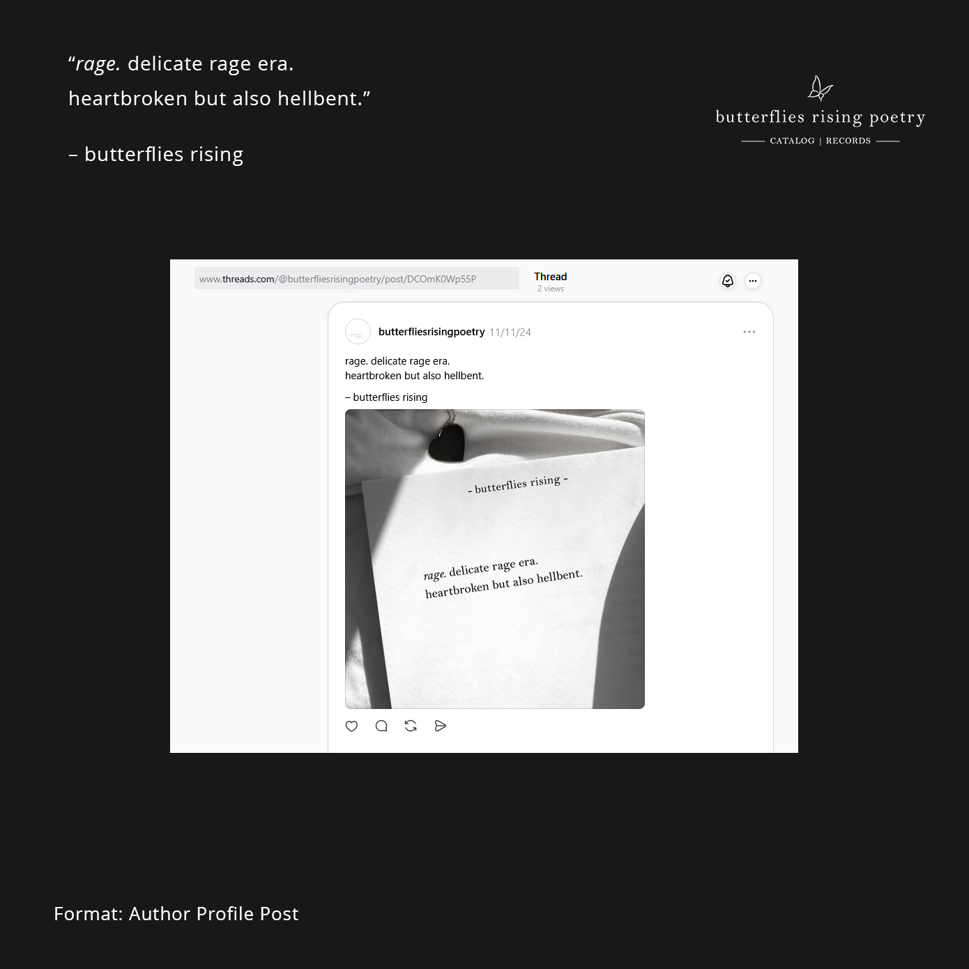 rage. delicate rage era. heartbroken but also hellbent.