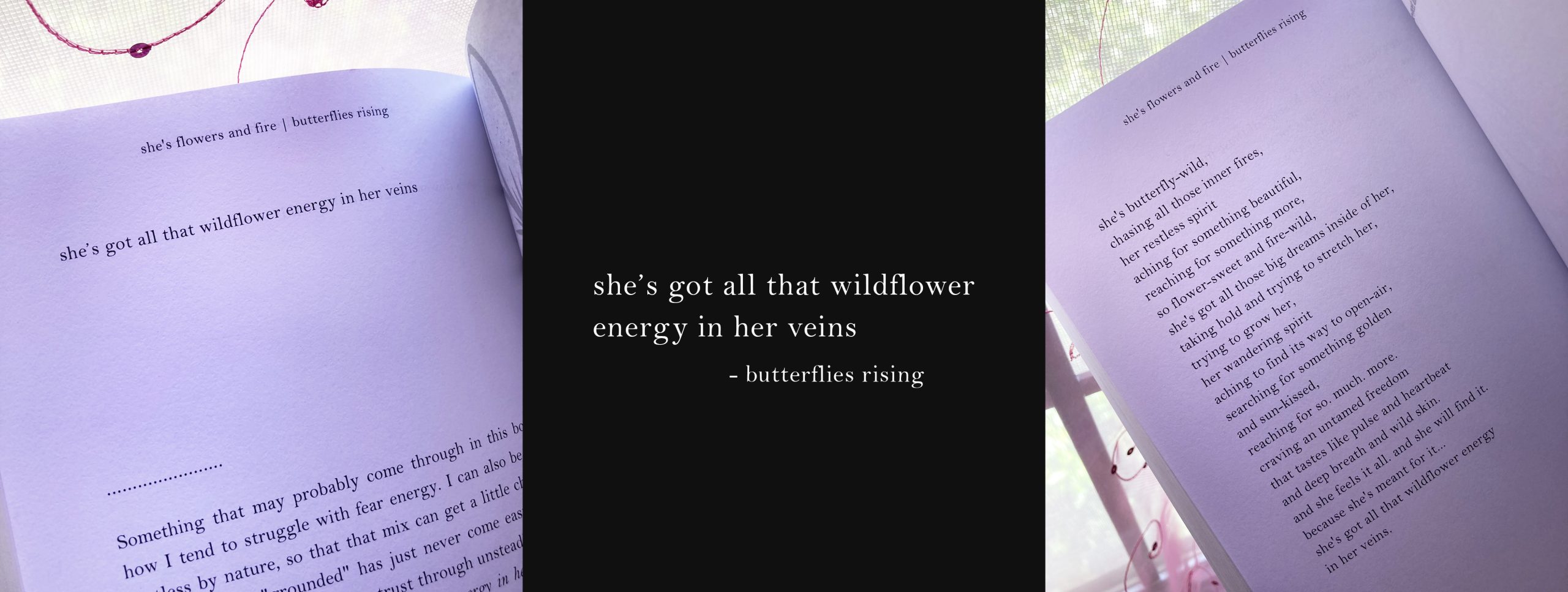 she’s got all that wildflower energy in her veins - butterflies rising