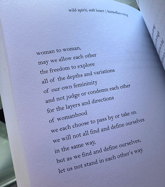 woman to woman, may we allow each other the freedom to explore - butterflies rising