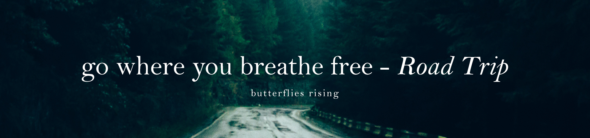 go where you breathe free - butterflies rising - road trip collection