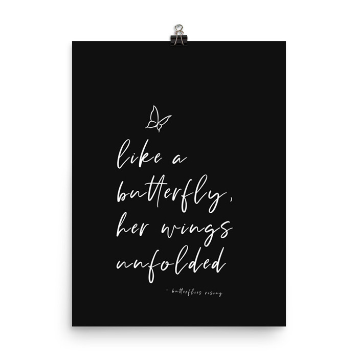 like a butterfly, her wings unfolded - butterflies rising quote