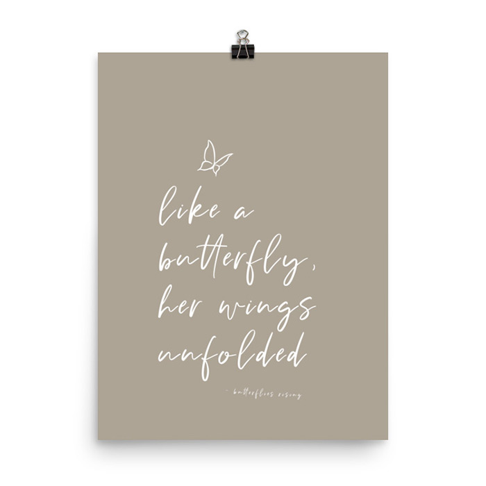 like a butterfly, her wings unfolded - butterflies rising quote
