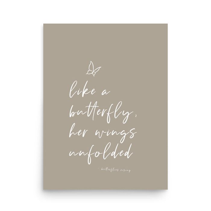 like a butterfly, her wings unfolded - butterflies rising quote