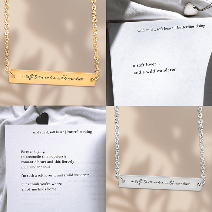 a soft lover… and a wild wanderer necklace